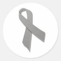 grey awareness ribbon sticker