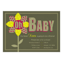 Grey Baby Shower Invitation