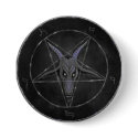 Grey Baphomet Round Button