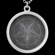 Grey Baphomet Sterling Silver Necklace necklaces