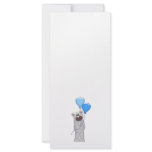 grey bear holding balloons rack cards
