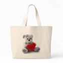 Grey Bear With Heart bags