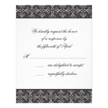 Grey Berry Cluster Response Card Custom Invites