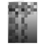 Grey, Black and White Squares Pattern. Cards