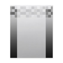 Grey, Black and White Squares Pattern. Full Colour Flyer
