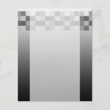 Grey, Black and White Squares Pattern. Full Colour Flyer