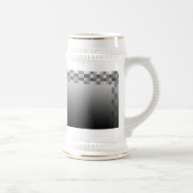 Grey, Black and White Squares Pattern. Mug