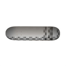 Grey, Black and White Squares Pattern. Skate Decks