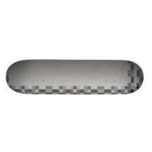 Grey, Black and White Squares Pattern. Skateboard Deck