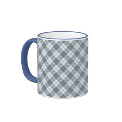Grey Blue Diagonal Mug by stellerangel