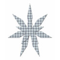Grey Blue Stripe Star Women's Shirt