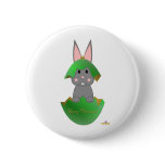 Grey Bunny Green Christmas Ornament Merry Christma buttons