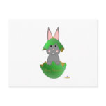 Grey Bunny Green Christmas Ornament Merry Christma postcards