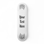 Grey Cat! Vector Art. Animal Face. Add Your Text! skateboards
