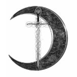 Grey Celtic Sword and Moon t-shirts