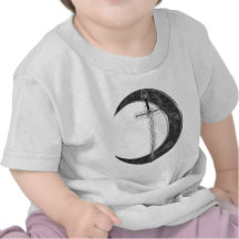 Grey Celtic Sword and Moon Tshirt