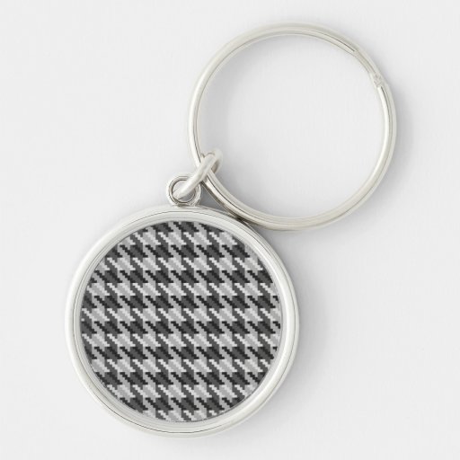 Grey Check Keychain
