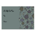 Grey Circles Gift Tag business cards