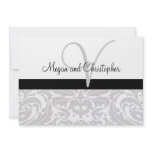 Grey Damask Invitation