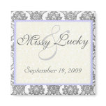 Grey Damask Save the Date Magnet