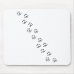 grey dog paws mouse pad