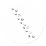 grey dog paws stickers