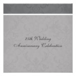 Grey Elegant Wedding Anniversary Invitations