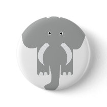 grey elephant pinback button