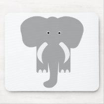 grey elephant mouse mat