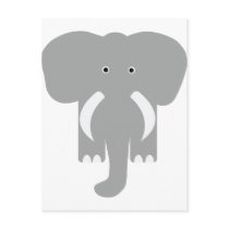 grey elephant post card