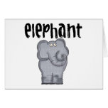 Grey Elephant Tshirts and Gifts Greeting Card