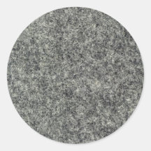 Grey felt fabric round sticker