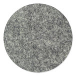 Grey felt fabric round sticker