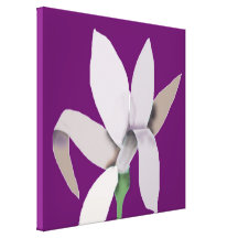 Grey Flower - Abstract Design Canvas Print
