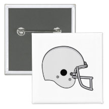 Grey football helmet button