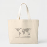 grey globe canvas bags