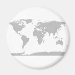 grey globe refrigerator magnet