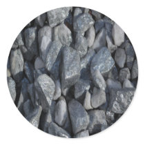 Grey-Grey stones by Khoncepts Round Stickers