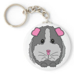 Grey Guinea Pig Keychains