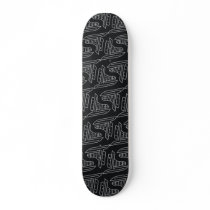 Grey Hockey Blades Skateboard Decks