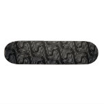 Grey Hockey Blades Skateboard Decks