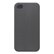 Grey leather cover for iPhone 4