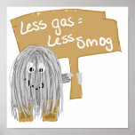 grey less gas less smog posters