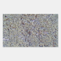 Grey moss on rocky surface rectangular stickers