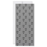 Grey owl pattern rack cards