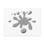 Grey Paint Splodge Postcards