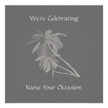 Grey Palm Invitations