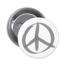 Grey Peace Sign Pins