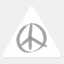 Grey Peace Sign Sticker