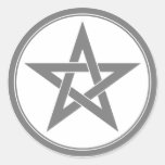 Grey pentagram stickers